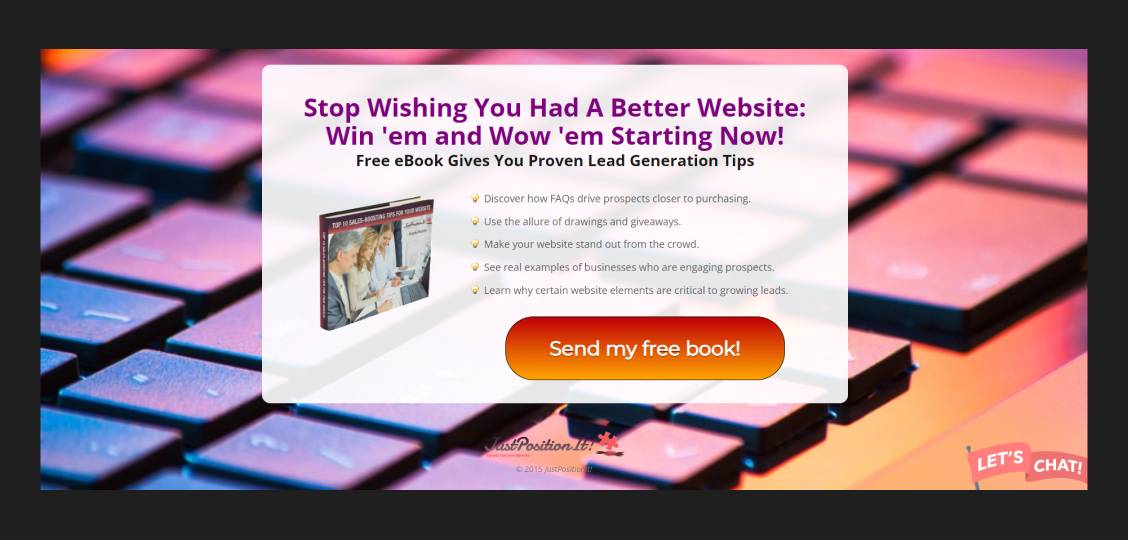 Treasure offers example of a landing page